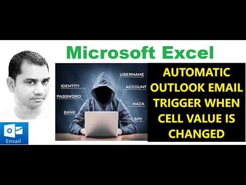 Outlook Email Trigger when Excel Cell value is changed | Run macro in excel if cell value change |