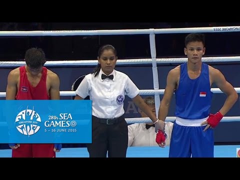 Boxing (Day 2) Men's Bantam Weight (52kg-56kg) Quarterfinals Bout 35 | 28th SEA Games Singapore 2015