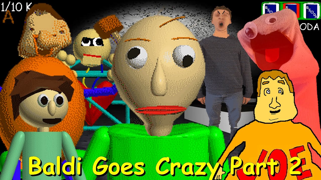 it's harder!  Baldi Goes Crazy (Part 1) [Baldi's Basics Mod