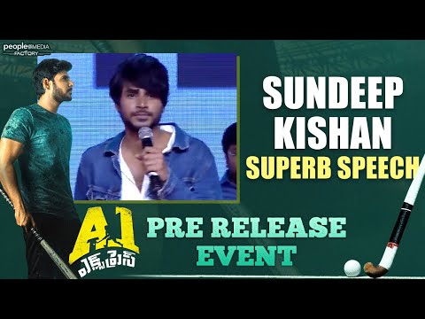 Sundeep Kishan SUPERB Speech | A1 Express Pre Release Event LIVE | Ram Pothineni | Lavanya Thripati