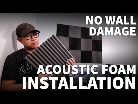 How to Hang Acoustic Foam Without Damaging Your Walls   Install Acoustic Foam Panels Quick and Easy