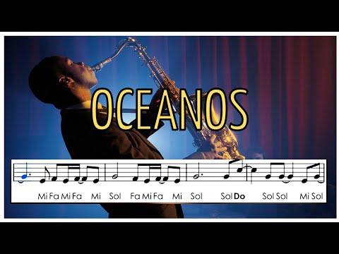 🎶 Oceanos | Ana Nóbrega | Playback com partitura - sax tenor e soprano 🎷