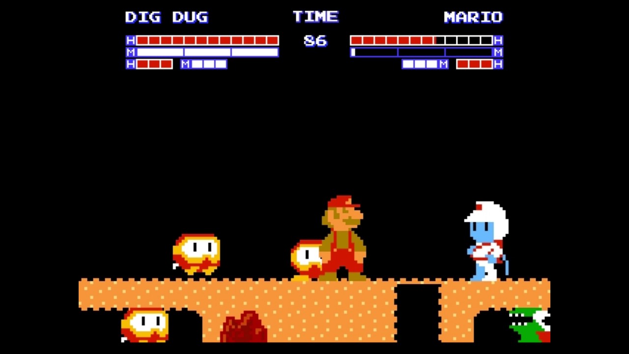 Famicom Fighters - Dig Dug's Trailer