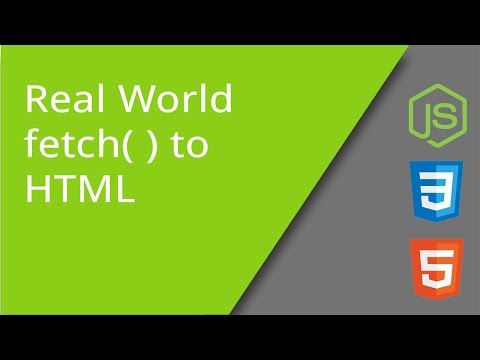 Real World AJAX Fetch to Live HTML & CSS