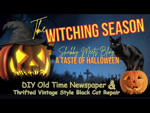 DIY Vintage Black Cat Thrift & Repair / Witching Season Collaboration / A Taste of Halloween