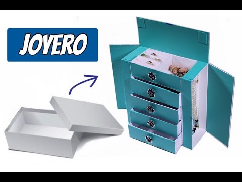 Joyero Hecho con Caja de Zapato/Organizador de cartón