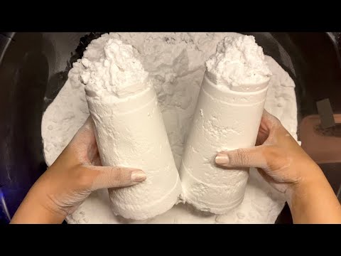 Asmr - satisfying - baking soda crushing- plain- green- purple- dark red