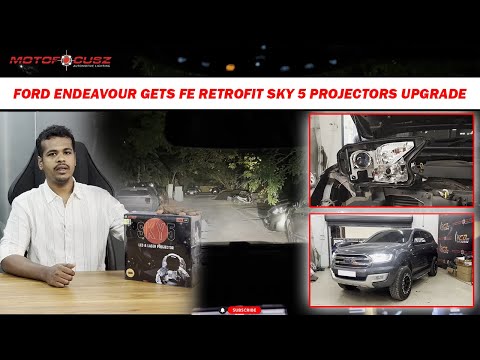 FORD ENDEAVOUR GETS FE RETROFIT SKY 5 PROJECTORS UPGRADE | FE SKY5 PROJECTORS | HEADLIGHTS UPGRADE