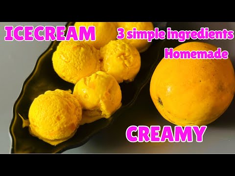 Mango Ice-cream Recipe | Homemade Ice-cream | Simple Ingredients Mango Ice-cream | Summer Special |