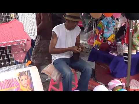 World's Fastest Crocheter? Young Man Crocheting At Thailand Market