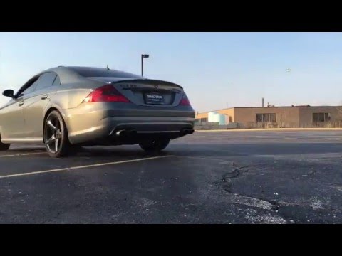 2006 CLS 55 AMG NEW Look Stock Exhaust vs Resonator Delete Drift