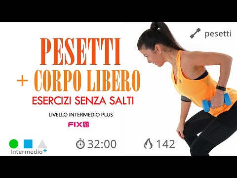 Allenamento Completo: Tonificazione Total Body Senza Salti Con Pesetti