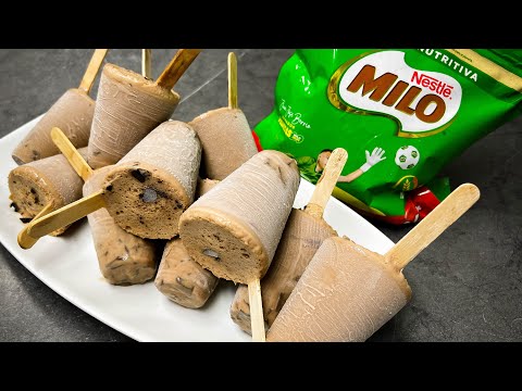 😋Helados CREMOSOS de MILO con Trozos de CHOCOLATE - serán tus Helados FAVORITOS