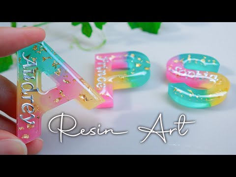 Resin Alphabet keychains | Keychain Letter for Beginners | Letter Resin keychain tutorial