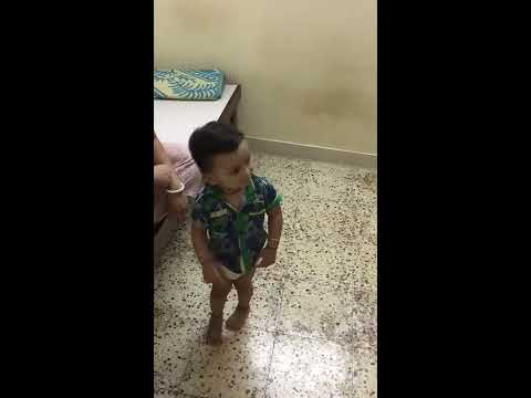 cute baby arguing with his mom