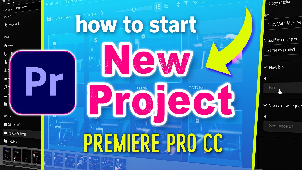 نحوه شروع یک پروژه جدید در Premiere Pro cc