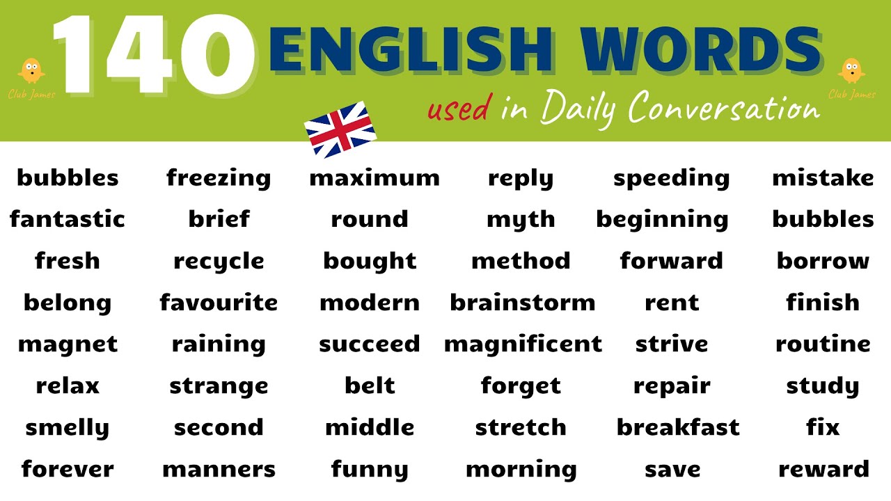 Learn 140 MUST KNOW English Words and Phrases used in Daily Conversation