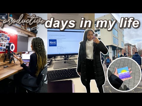 PRODUCTIVE DAYS IN MY LIFE as a Master's Student | Note-taking, Classes, Busy Days on Campus & More!