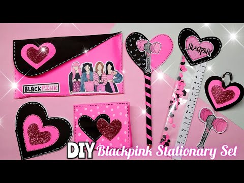 DIY Blackpink Stationary Set | DIY Blackpink school supplies| How to make Blackpink Stationary Set