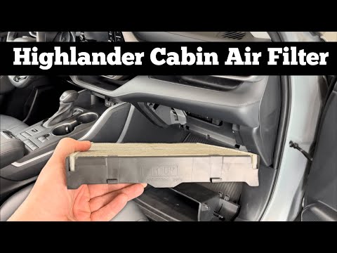 2020 - 2022 Toyota Highlander Cabin Air Filter - How To Change Remove Replace A/C AC Filter Location