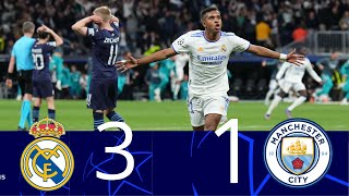 Real Madrid 3×1 Man City UCL Semi Final 2022 With Arabic Commentary)