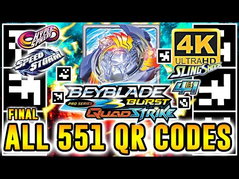 ALL 551 QR CODES BEYBLADE BURST APP IN 4K! Beyblade Burst QR Codes