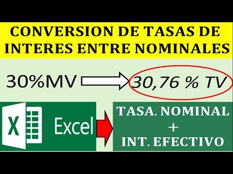 CONVERSIÓN DE UNA TASA NOMINAL A OTRA NOMINAL