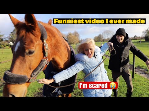 MY TERRIFIED ITALIAN MOTHER TACKS UP MY HORSE