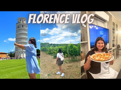 FLORENCE vlog~ cooking class, pisa, wine tasting & vineyard tour & more | ITALY