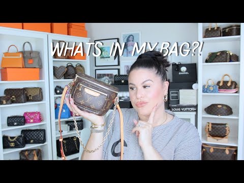 WHAT'S IN MY BAG LOUIS VUITTON MINI BUMBAG| Jerusha Couture