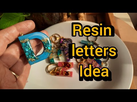 Epoxy resin tutorial /  resin keychain / Resin letters