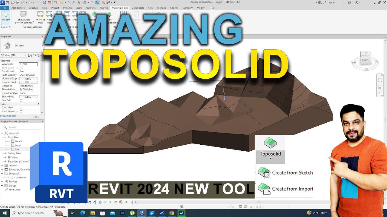 AMAZING TOPOSOLID REVIT 2024 NEW TOOL IIREVIT 2024 TUTORIAL revit2024