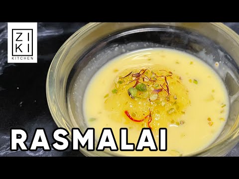 RASMALAI RECIPE WITH MILK POWDER | ZIKI KITCHEN