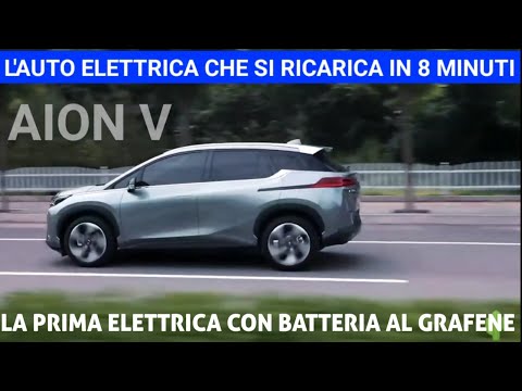 Auto elettrica cinese AION V con batteria al grafene si carica in 8 minuti in arrivo giá nel 2022?