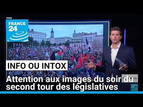 Non, il n’y a pas eu de nuée de drapeaux étrangers au soir du second tour des législatives