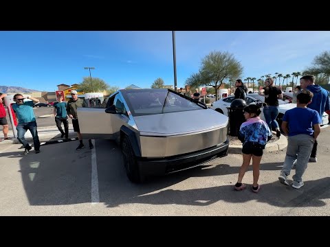 CYBERTRUCK Gets So Much ATTENTION!   (Reactions at Tucson, Arizona Supercharger)