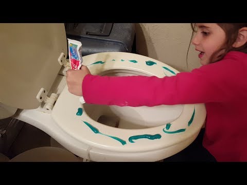 Kid Temper Tantrum Pranks Daddy With Toothpaste On Toilet Seat Prank [ Original ]