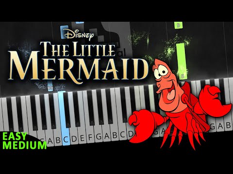 Under The Sea - The Little Mermaid | EASY-MEDIUM Piano Tutorial