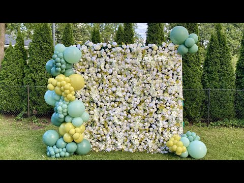 8 x 8 Flower Wall & Balloon Garland | Ketie Story