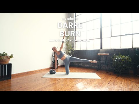 30 Minute Barre Workout | balance, leg & core strength w/ mini ball