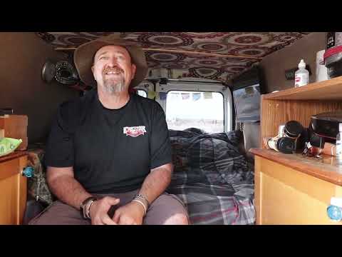 Van Tour of a Couple Living Cheap in a Cargo Van