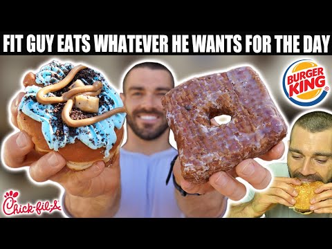 Fit Guy Eats Whatever He Wants | Five O Donuts | Chick-Fil-A | Burger King | WICKED Cheat Day!