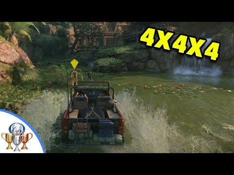 Uncharted The Lost Legacy 4X4X4 Trophy - Defeat 4 Enemies with a Vehicle in 20 Seconds