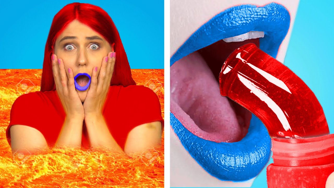 HOT vs COLD! Girl on FIRE vs ICY Girl || Funny Situations & Red vs Blue Prank Challenge