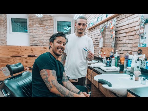 Relaxing Shave from Italian Barber at Nomad Berlin (ASMR Barber Shave)