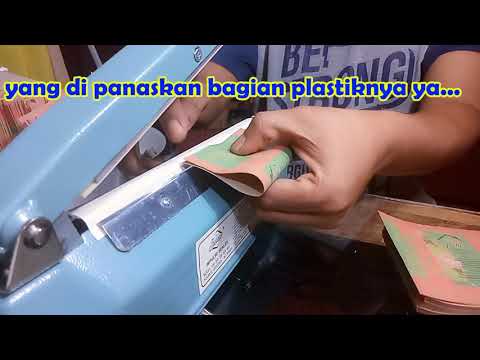 how to make...Kemasan sachet Murah meriah dari Kertas Pembungkus Nasi #sablon #kemasan