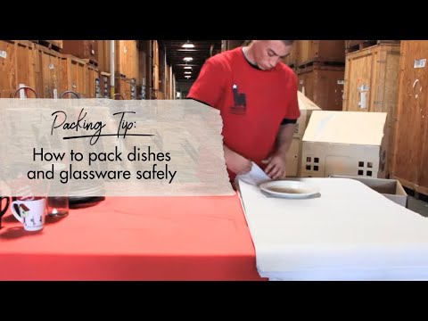 How to pack dishes and glassware safely