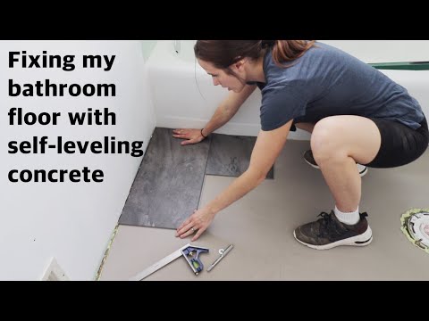 Using Self-Leveling Concrete to Fix a Bathroom Floor