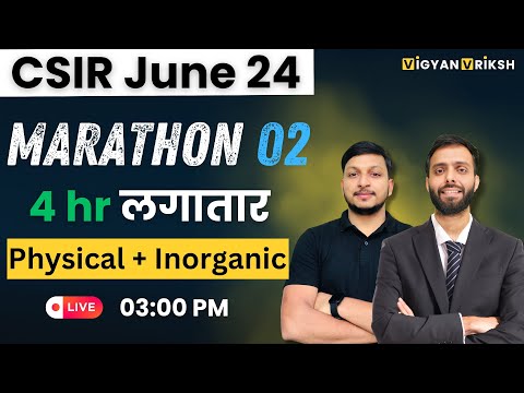 Physical Inorganic Marathon 02 | CSIR June 24 #csirnet #chemicalsciences