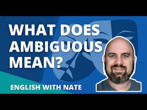 Ambiguous Definition / Ambiguous Pronunciation (Learn English With Nate in 5 minutes or less)